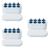 Kuber Industries Set of 8 Round Popsicle Mould|Reusable Ice Tray for Kulfi, Candy|Pack of 3| White